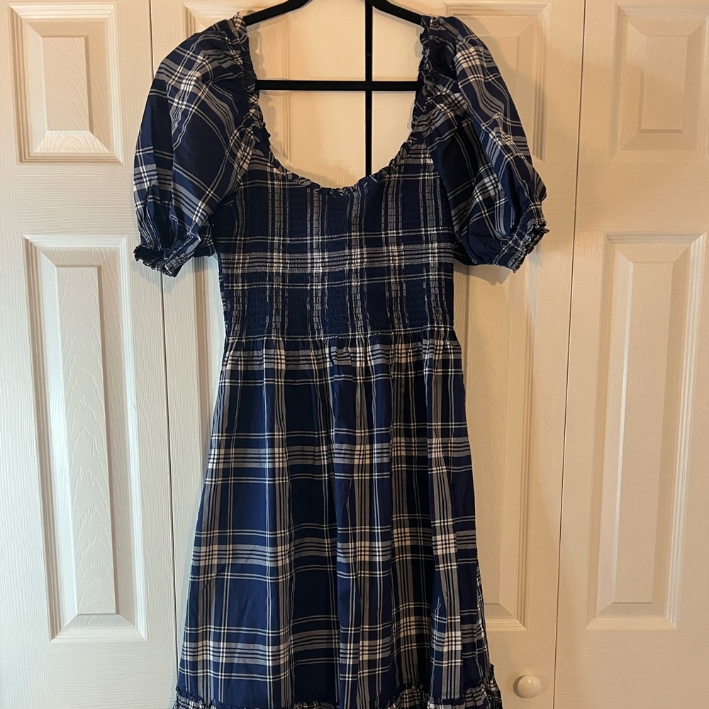 Hill House Home Navy plaid Louisa dress